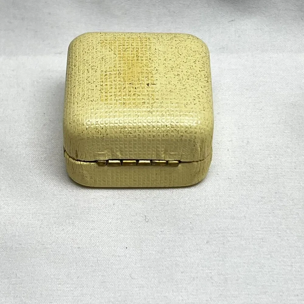 Vintage Jewelry Box For Earrings Branded 14KT. Gold RL Nostalgic Unique Gift Box